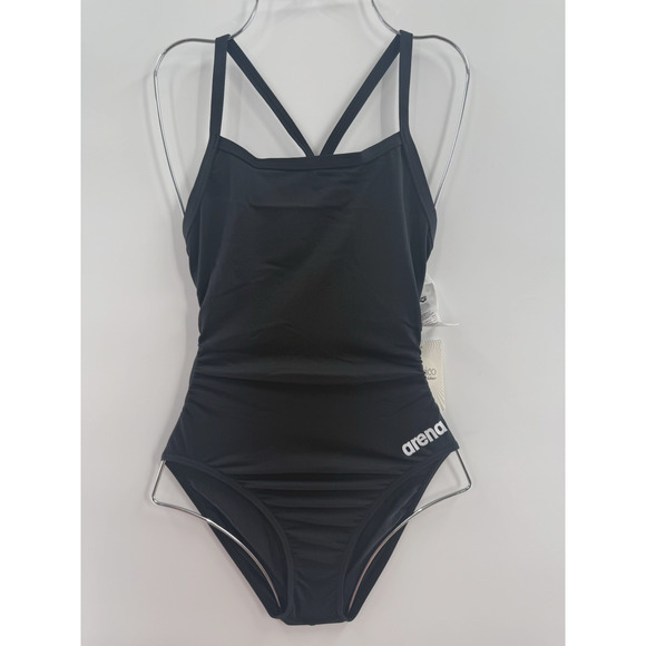 ARENA Women's Sports Team Swimsuit Solid Challenge Back, Black/White USA-32 READ - Picture 1 of 16